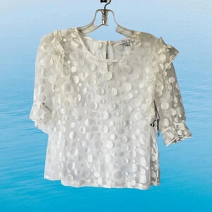 Story on women polka dot blouse size Large